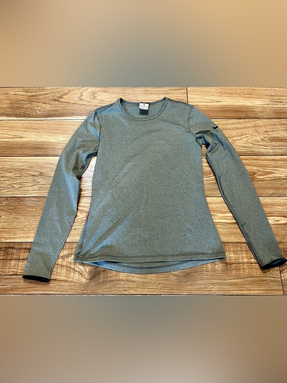 Nike Pro Gray Dri-FIT Crew Neck Long Sleeve